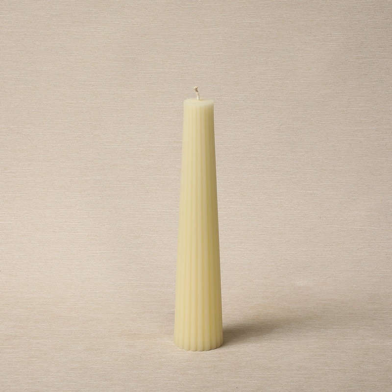 Fluted Beeswax Pillar