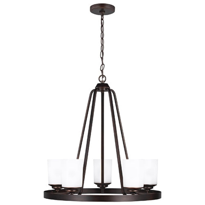Generation 3130705EN3 Kemal 5-lt 24″ LED Chandelier