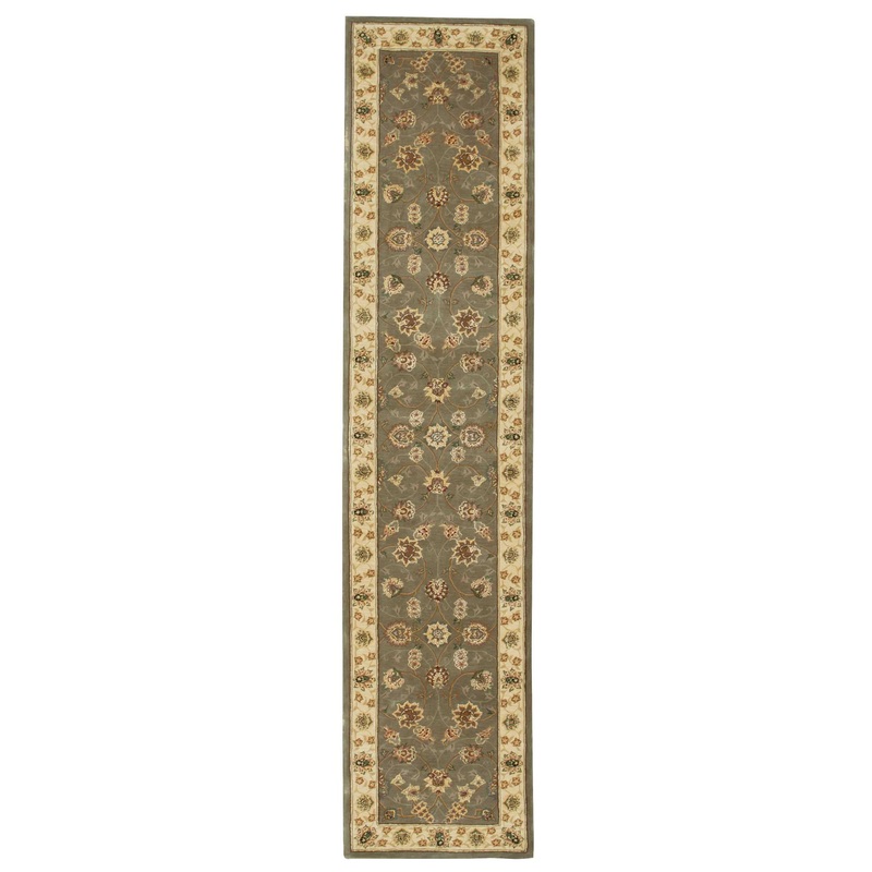 Nourison Nourison 2000 2’6″ x 12′ Olive Traditional Indoor Rug