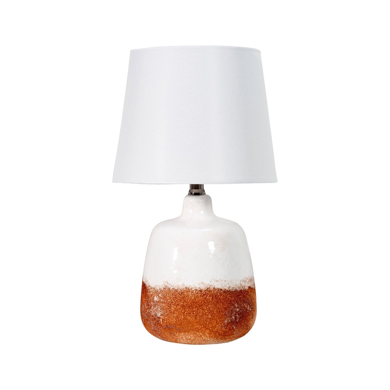 18-inch Ombre Ceramic Table Lamp | White