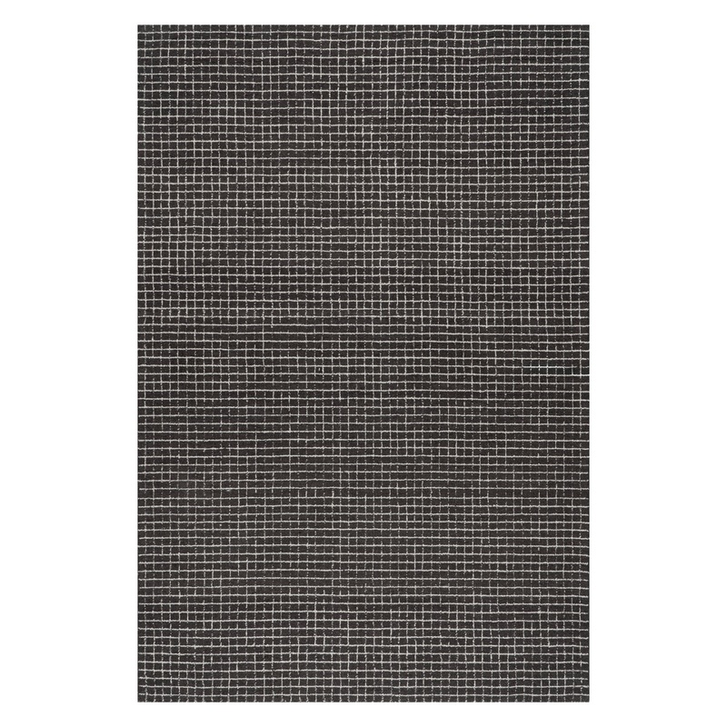 Melrose Checked Rug | Charcoal