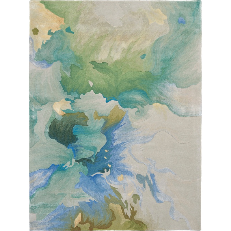 Nourison Prismatic 5’6″ x 7’5″ Seafoam Modern Indoor Rug