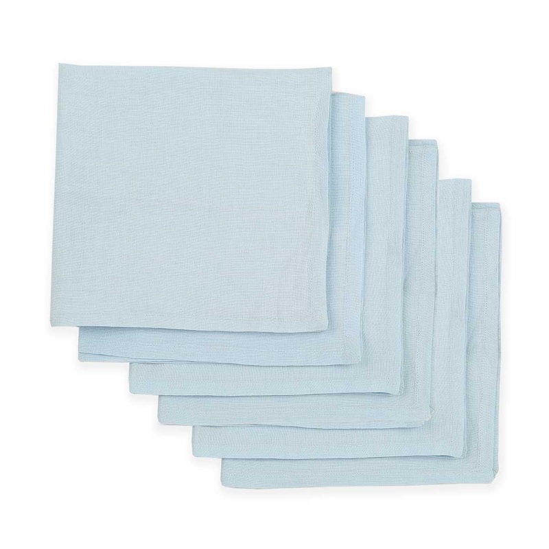 Subtle Sky Linen Napkin Set of 6