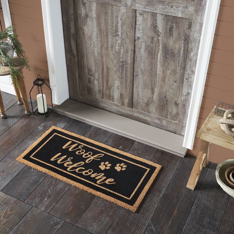 Woof Welcome Coir Rug Rect 17×36