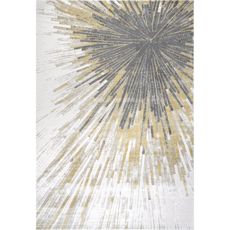 Alessia Splash Abstract Rug | Gold