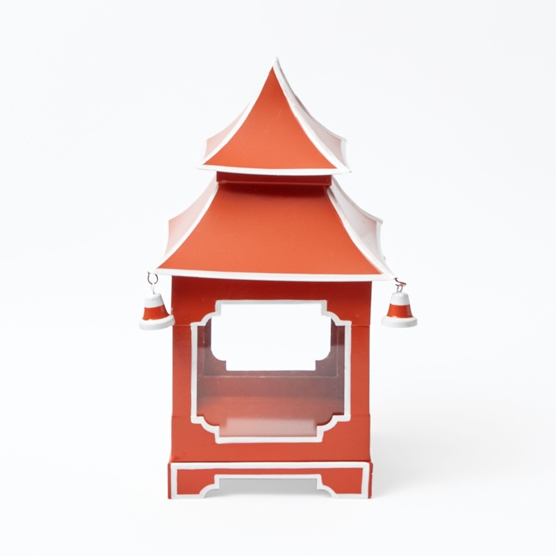 Burnt Orange Pagoda Lantern