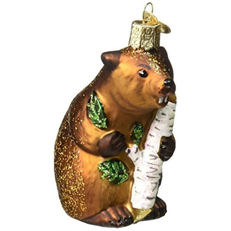 Old World Christmas Blown Glass Ornament for Christmas Tree, Eager Beaver