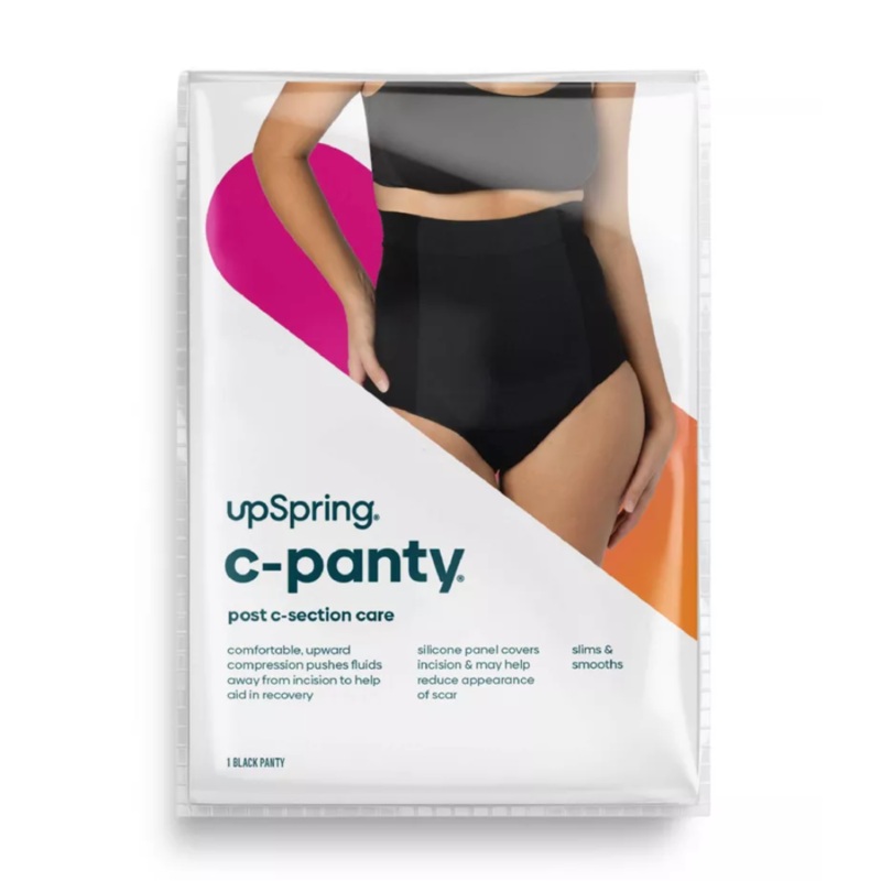 UpSpring C-Panty C-Section Recovery High Waist Underwear – Black