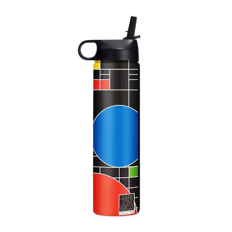 24 oz Water Bottle – Frank Lloyd Wright “Coonley Playhouse”