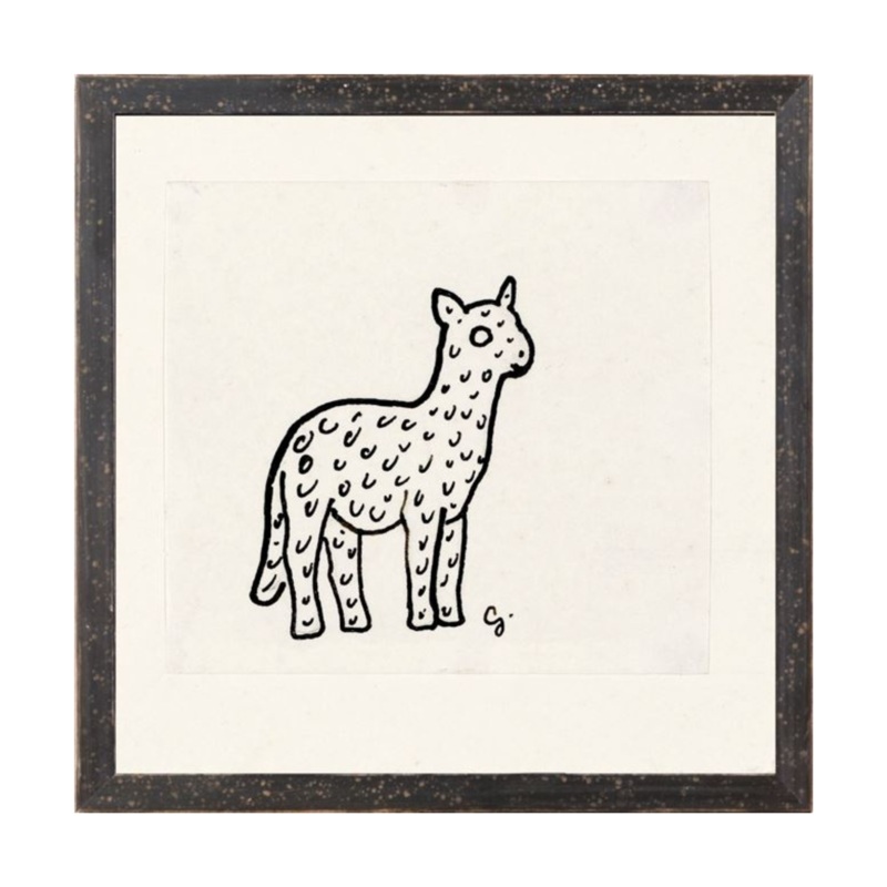 “Hand Drawn Lamb” Framed Art Print