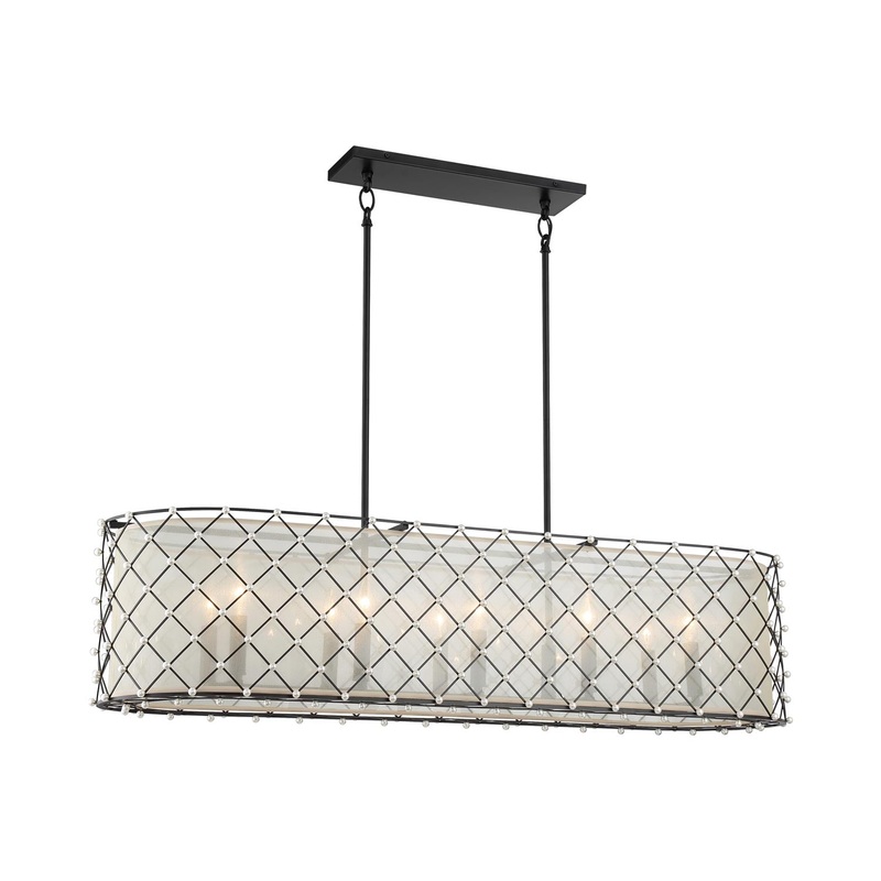 Sheer Elegance Linear Pendant Light