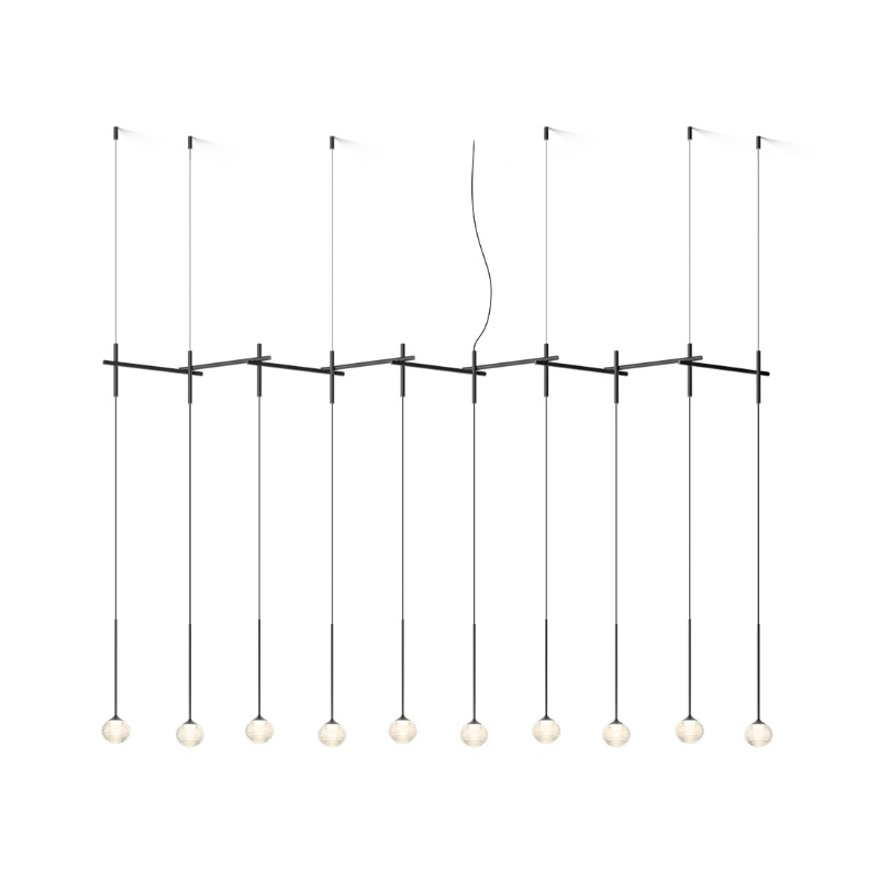 Vibia 0835 Algorithm 10-lt 84″ LED Multi-Light Pendant