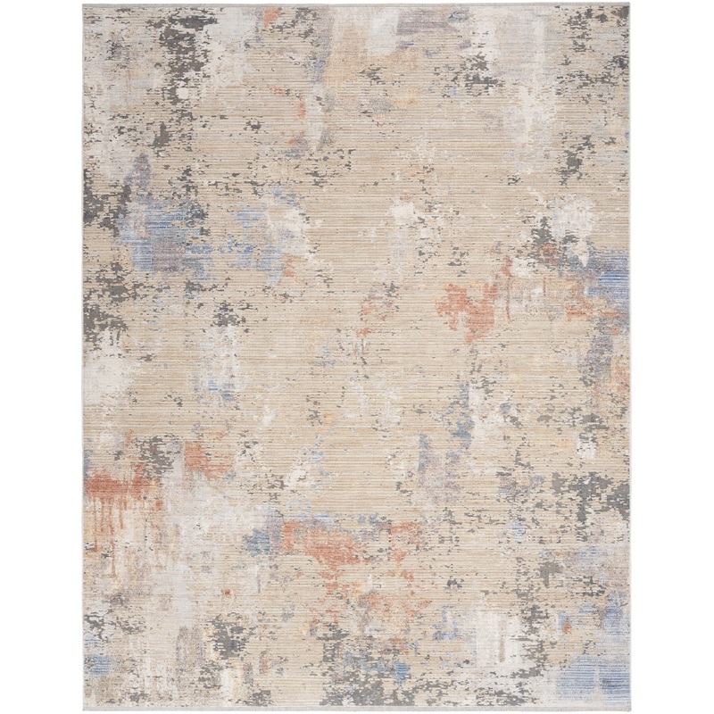 Nourison Abstract Hues 7’10” x 10′ Beige Grey Modern Indoor Rug